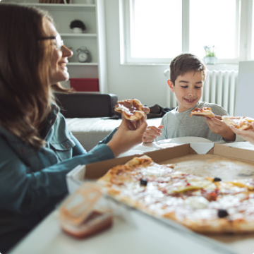 Waar moet een pizzadoos in?